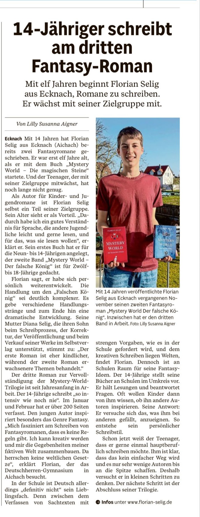 Florian Zeitung 21032026 Zeitung Aichacher Allgemeine 21032026